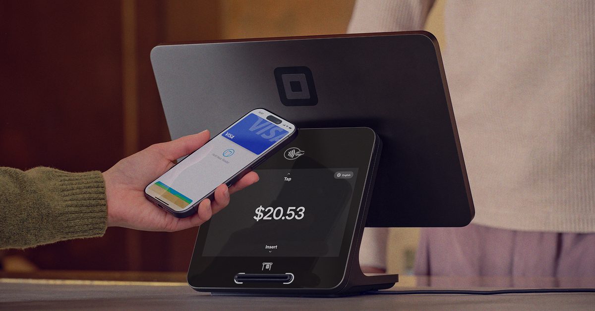 Square Register set up at a merchant counter